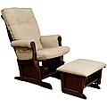 DaVinci Classic Espresso Sleigh Glider and Ottoman