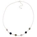 Charming Life Sterling Silver Multi-colored FW Pearl Necklace (7-8 mm)