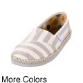 BOBS from Skechers Women's 'Donate Striped' Twill Slip-on Flats