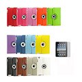 360 Degree Rotating Dual Layer PU Leather case with smart Cover function for The New iPad 3