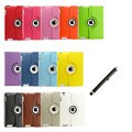 360 Degree Rotating Dual Layer PU Leather case with smart Cover function for The New iPad 3 3rd iPad