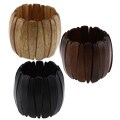 New! Kenneth Jay Lane Wooden Stretch Bracelet