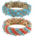 New! Kenneth Jay Lane Turquoise Cubic Zirconia Bracelet