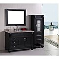 Hudson 48-inch Single Sink Bathroom Vanity Set with Linen Tower Accessory Cabinet