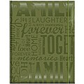 Embossed Gloss 'Family' Expressions Green Photo Album (Holds 100 photos)