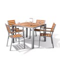 Lanai Natural Poly Wood Outdoor 5-piece Dining Set