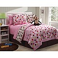 4-Piece Reversible Monkey Full-Size Comforter Set