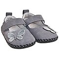 Little Blue Lamb Handmade Grey Leather Infant/ Toddler Walking Shoes