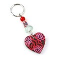 Colorful Kenyan Soapstone Heart Keychain (Kenya)