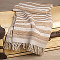 Sand Stripe Silk and Wool Throw (India)