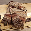 Auburn Stripe Silk and Wool Throw (India)