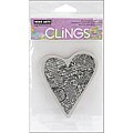 Hero Arts Newspaper Heart Cling Stamps