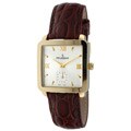 Peugeot Men's Goldtone Leather Strap Watch