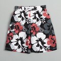US Polo Association Boy's Red Floral Swim Trunks