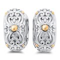 Meredith Leigh Sterling Silver and 14k Gold Cuff Earrings