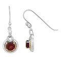 New! Meredith Leigh Silver and 14k Gold Garnet and Diam