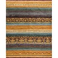 Gold 2'6 x 10' Arabesque Wool Rug (India)