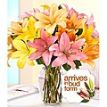 Royal Spring Lilies with Ginger Vase