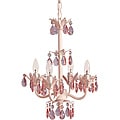 Tadpoles Pink Flower 4-light Chandelier