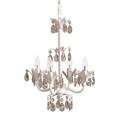 Tadpoles White Flower 4-light Chandelier