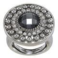New! Carolee Silver Storm Round Orinate Adjustable Ring