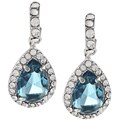 New! Carolee Out of the Blue Small Half Hoop Earrings