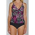 Island Pearls Missy's Pink/ Grey 2-piece Tankini
