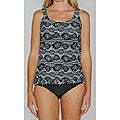 Island Pearls Missy's Grey Lace 2-piece Tankini