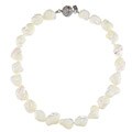 New! Kenneth Jay Lane Mother of Pearl 16-inch Necklace with Crystal Clasp