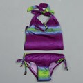 Pink Platinum Girl's Tie-dye Tankini Swimsuit