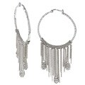 New! ABS by Allen Schwartz Crystal Hoop Earrings