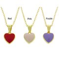 14k Gold Overlay Children's Enamel Heart Necklace