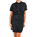 Stanzino Women's Plus Size Black Button-down Dress