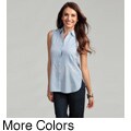 Adam Women's Pleated Button Front Collared Top