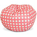 BeanSack Pink Polka-dot Vinyl Bean Bag Chair