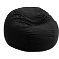 FufSack Black Twill Bean Bag Chair