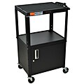 H. Wilson Adjustable Black Cabinet Model Metal Utility Cart
