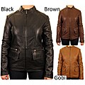 Knoles & Carter Women's Bellow-pocket Leather Jacket