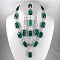 Indicolite crystal wedding jewelry