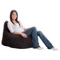 FufSack Black Microfiber Bean Bag Chair