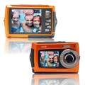 Aqua 5800 Orange (with Micro 4GB) 18 MP Dual Screen Waterproof Digital Camera