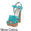 Nine West Women's 'Intuitive' Leather Platform Sandals