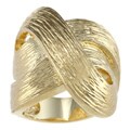 Goldtone Brushed Wrap Design Band