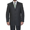 Ferrecci Men's Grey Pinstripe 2-piece Suit