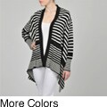 Katie Todd Women's Twin Stripe Cozy Cardigan Sweater