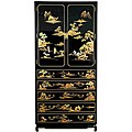 Black Lacquer Landscape Armoire (China)