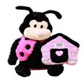 Happy Nappers Pink Lady Bug Pillow