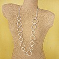 Handcrafted Silvertone 'Shiny Halos' Necklace (India)