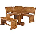 Corner Nook Dining Set Distressed Oak Finish