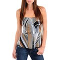 Stanzino Women's Grey/ Brown Abstract Top